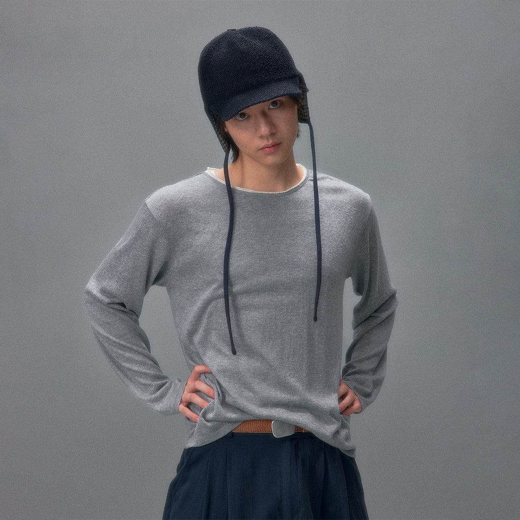 Shinagawa Apartments Linen Layered Long Sleeve T-Shirt