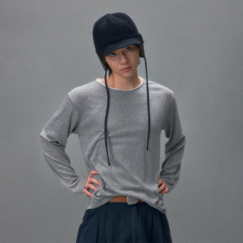 Shinagawa Apartments Linen Layered Long Sleeve T-Shirt