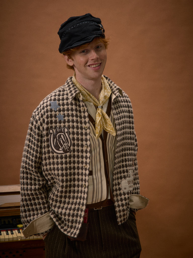 "Chemist's Ranch" Appliqué Textured Woven Shirt