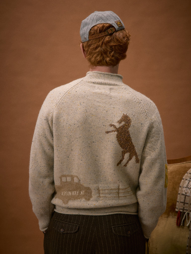 "Chemist's Ranch" Mock-Neck Sweater