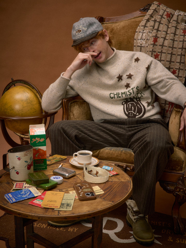 "Chemist's Ranch" Mock-Neck Sweater