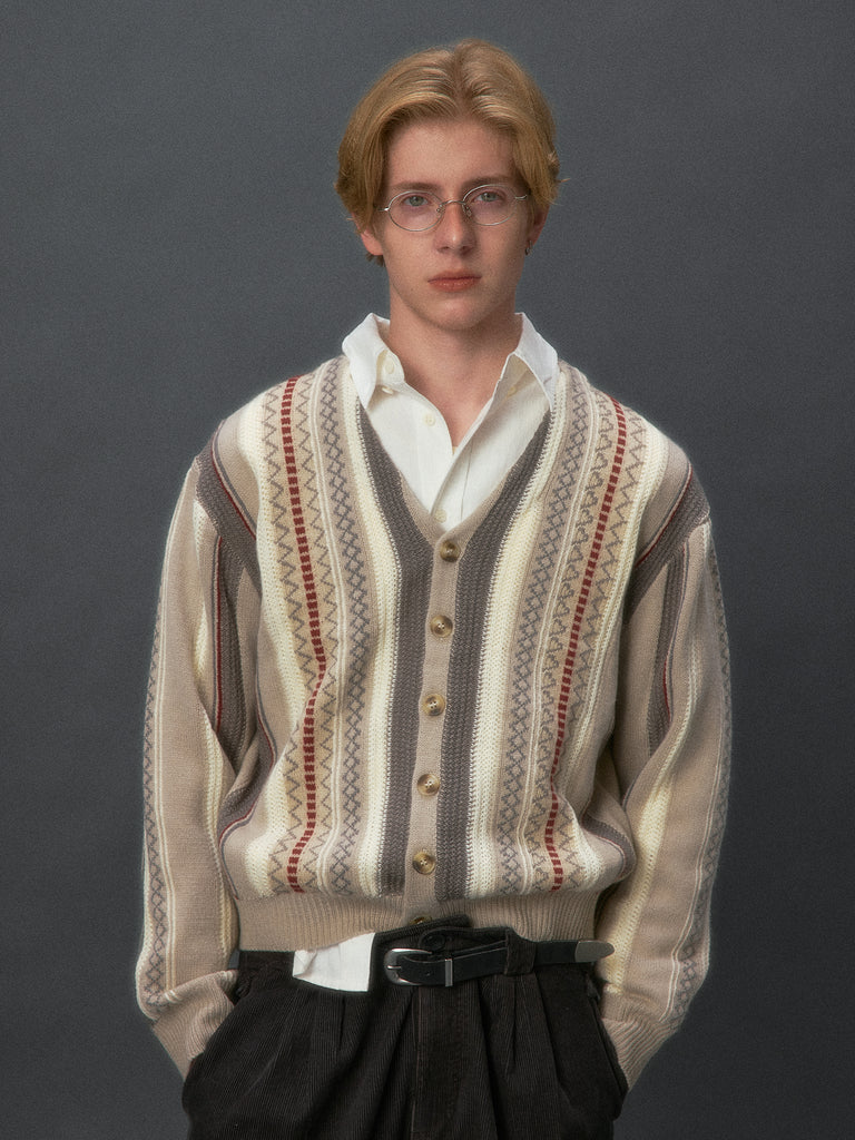 Dad's Striped Knit Cardigan