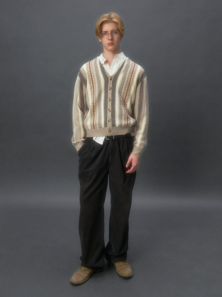 Dad's Striped Knit Cardigan