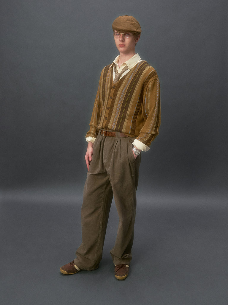 Dad's Striped Knit Cardigan