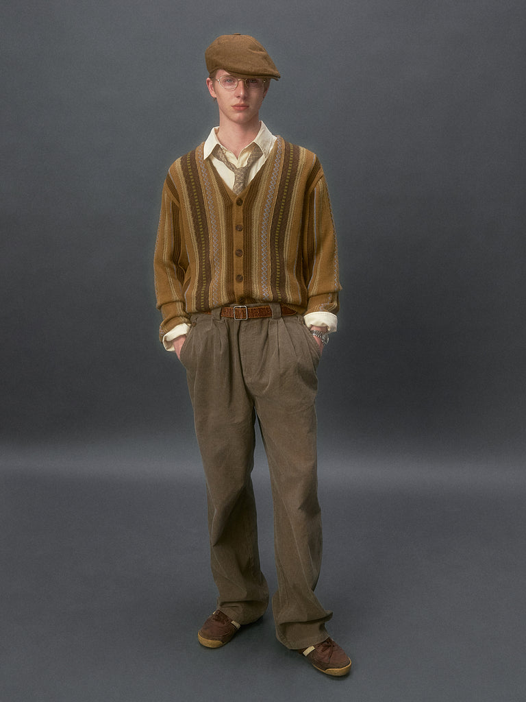 Dad's Striped Knit Cardigan