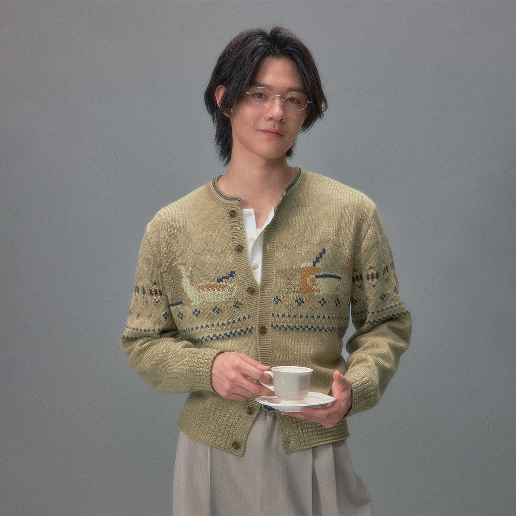 Afternoon Tea House Vintage Jacquard Cardigan