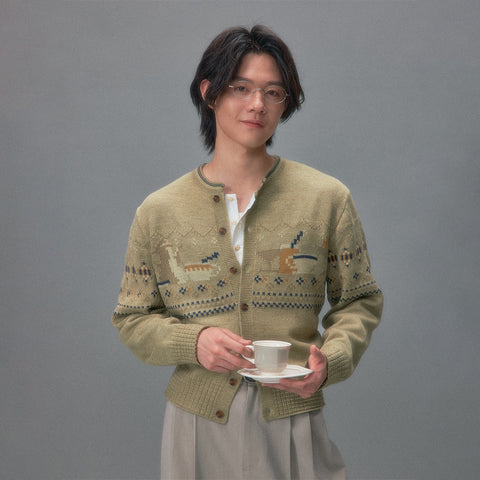 Afternoon Tea House Vintage Jacquard Cardigan