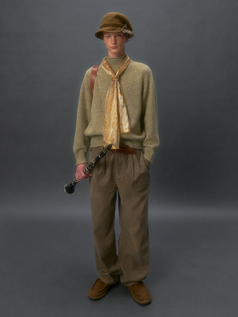 Colorful Speckled Mock-Neck Sweater