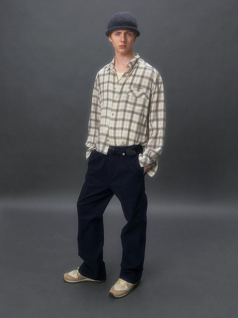 Floral Yarn Rolled-Brim Beanie