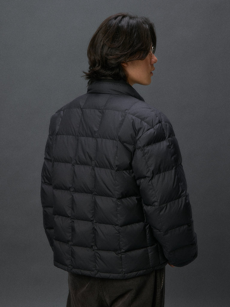 Basic Short-Cut Checkered Down Jacket