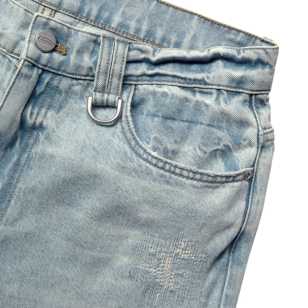 Chemist's Thrift Store Patched Straight Jeans