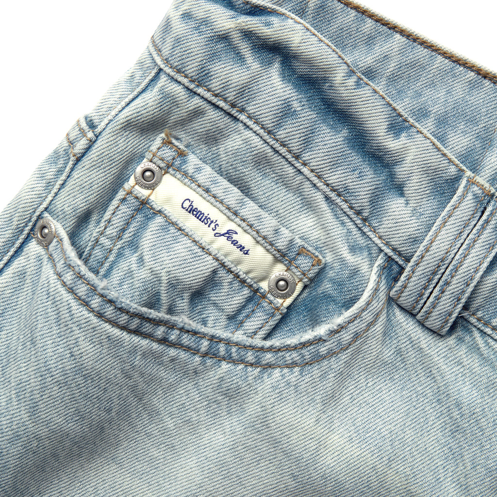Chemist's Thrift Store Patched Straight Jeans