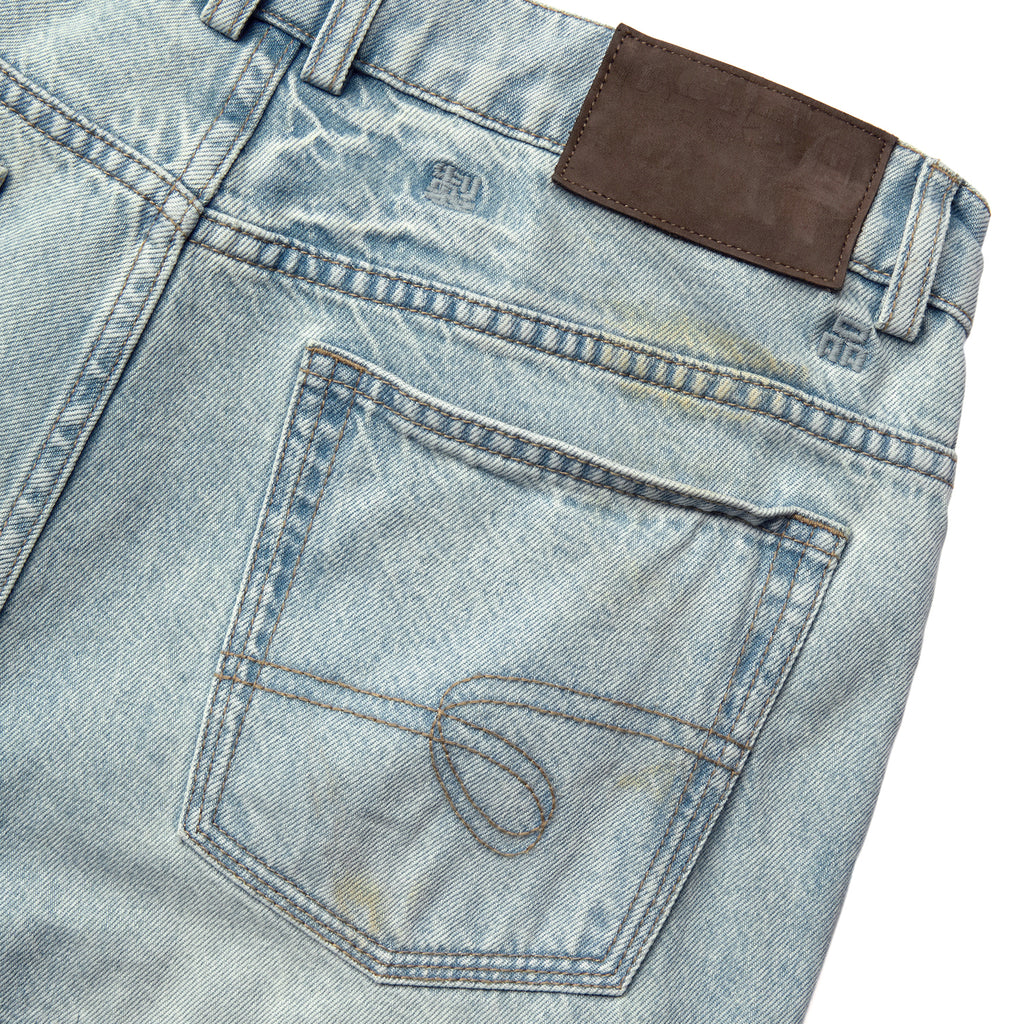 Chemist's Thrift Store Patched Straight Jeans