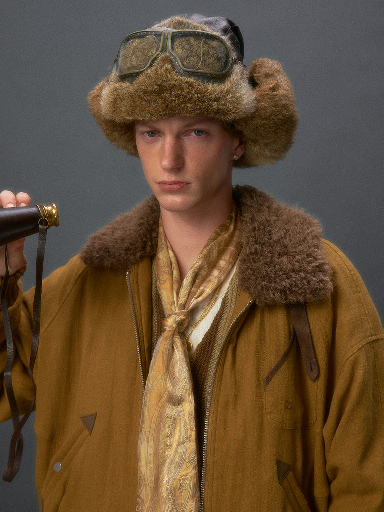 Sherling Collar Aviator Jacket