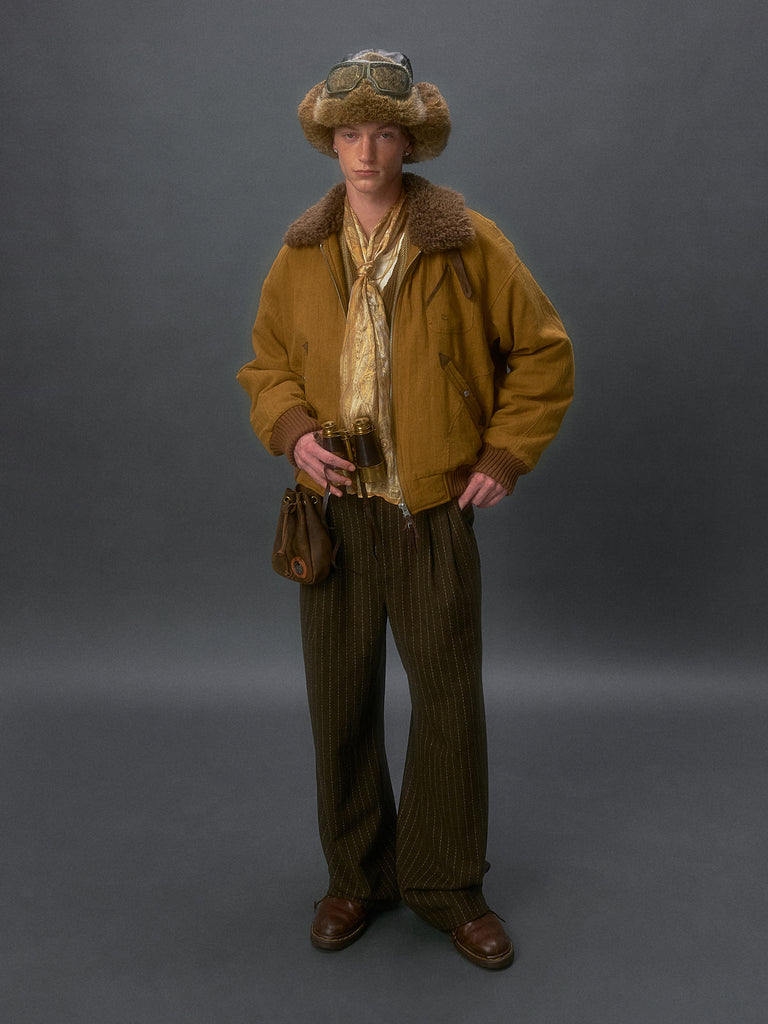 Sherling Collar Aviator Jacket