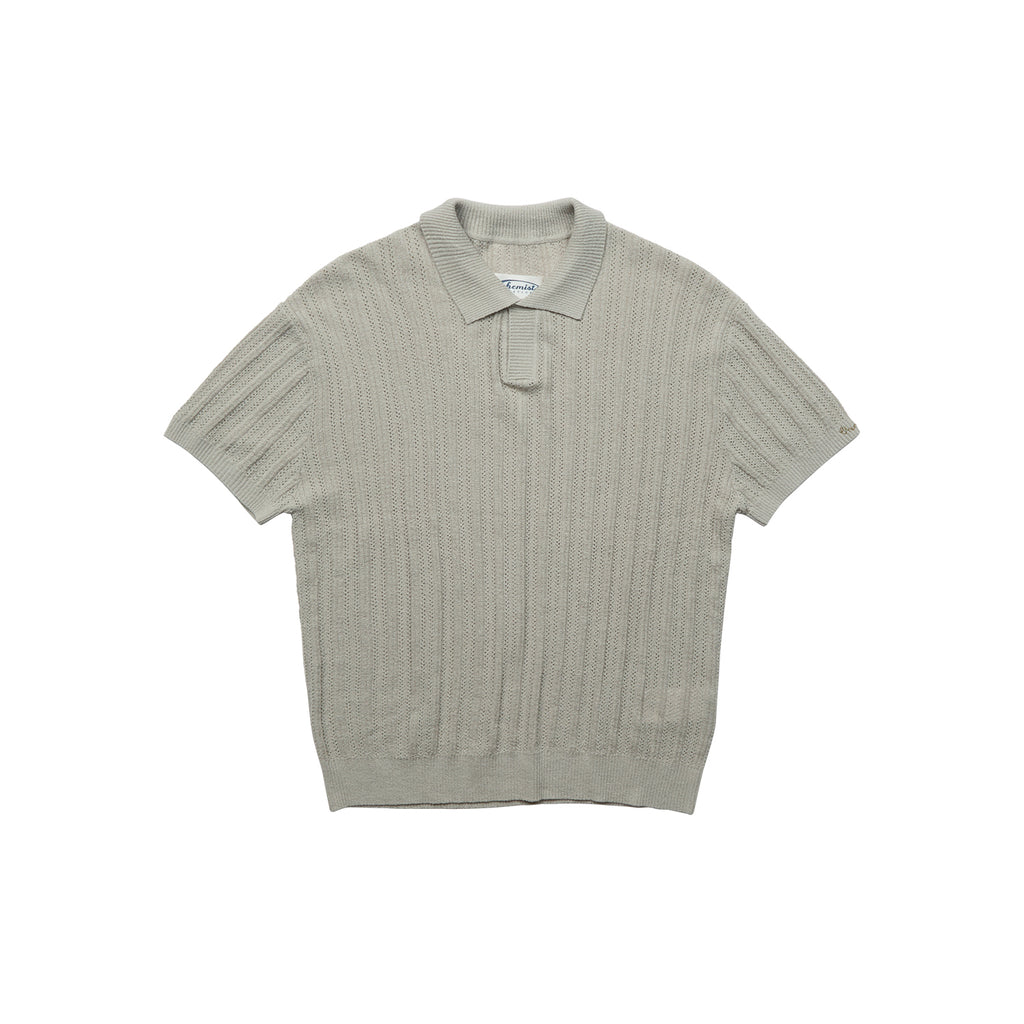 Takuya's Striped Knit Polo