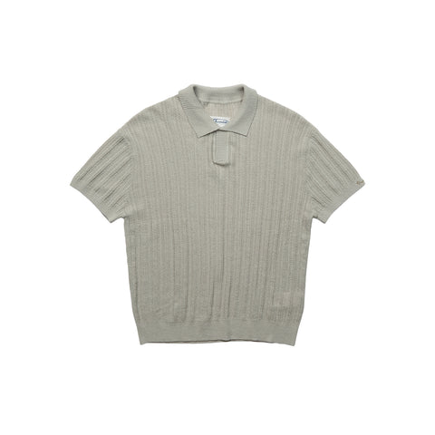 Takuya's Striped Knit Polo