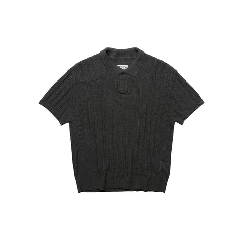 Takuya's Striped Knit Polo