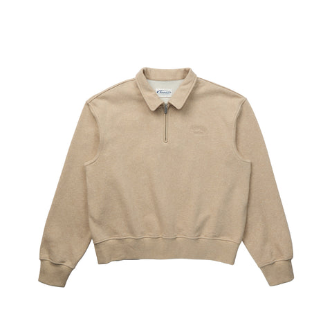 Minimal Drawstring Collar Sweatshirt