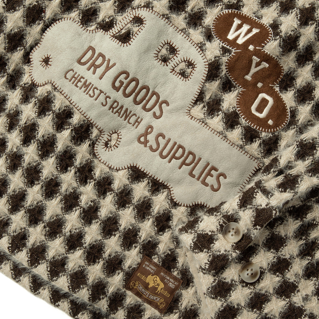 "Chemist's Ranch" Appliqué Textured Woven Shirt