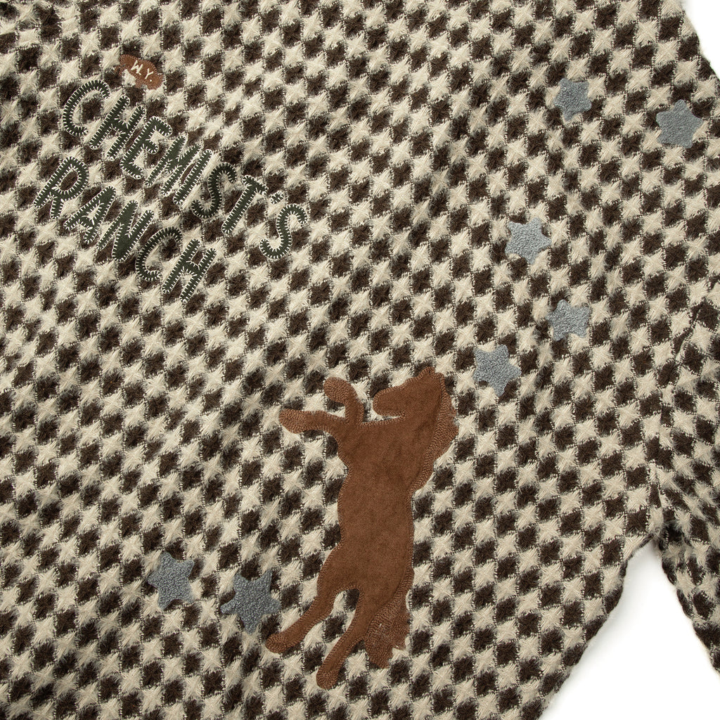 "Chemist's Ranch" Appliqué Textured Woven Shirt