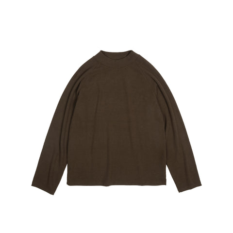 Waffle-Knit Turtleneck Long-Sleeves