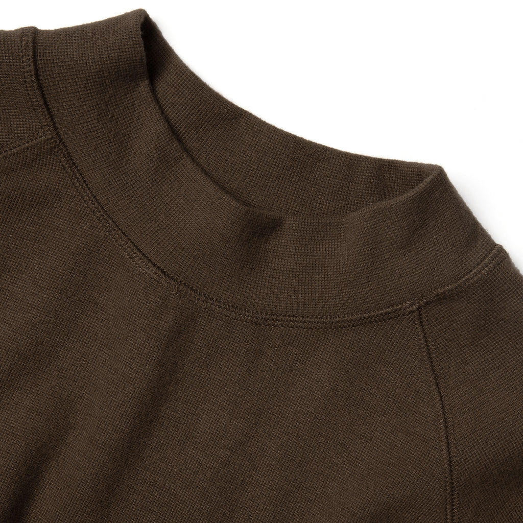 Waffle-Knit Turtleneck Long-Sleeves