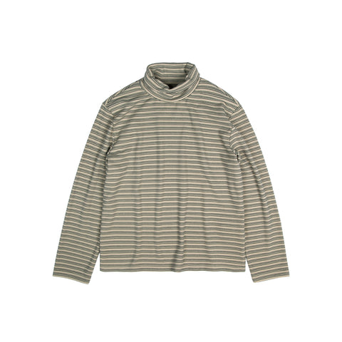 Striped Turtleneck Long-sleeve Shirt