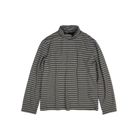 Striped Turtleneck Long-sleeve Shirt