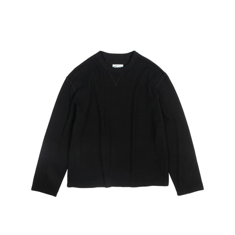 Waffle-Knit Long-Sleeve Shirt
