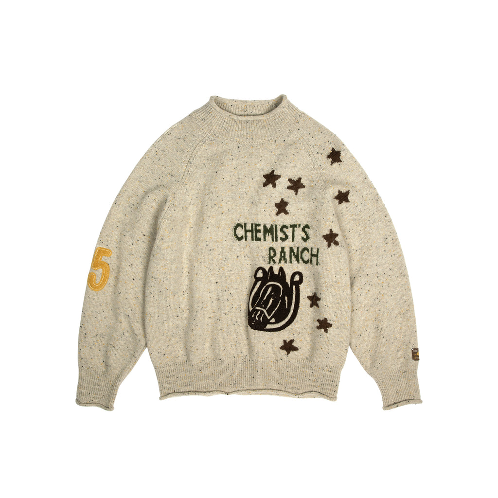 "Chemist's Ranch" Mock-Neck Sweater