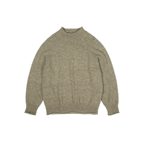 Colorful Speckled Mock-Neck Sweater