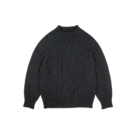 Colorful Speckled Mock-Neck Sweater