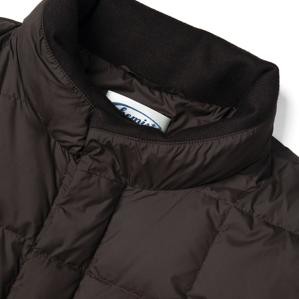 Basic Short-Cut Checkered Down Jacket