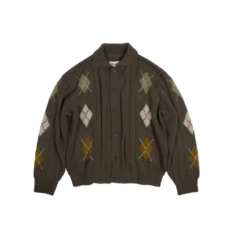 Argyle Knit Cardigan
