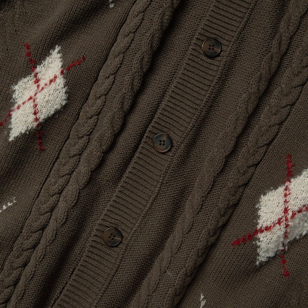 Argyle Knit Cardigan