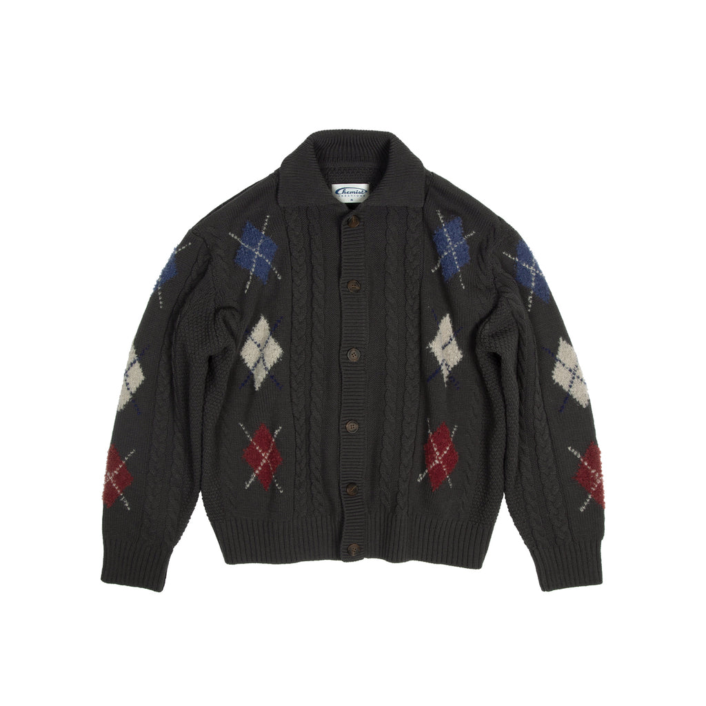 Argyle Knit Cardigan