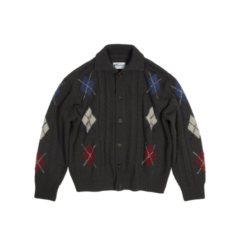 Argyle Knit Cardigan