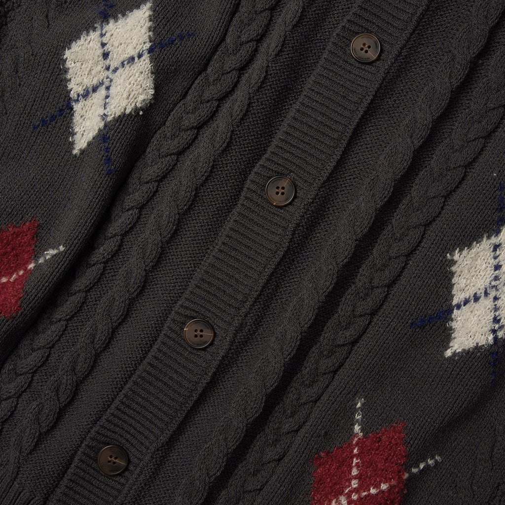 Argyle Knit Cardigan