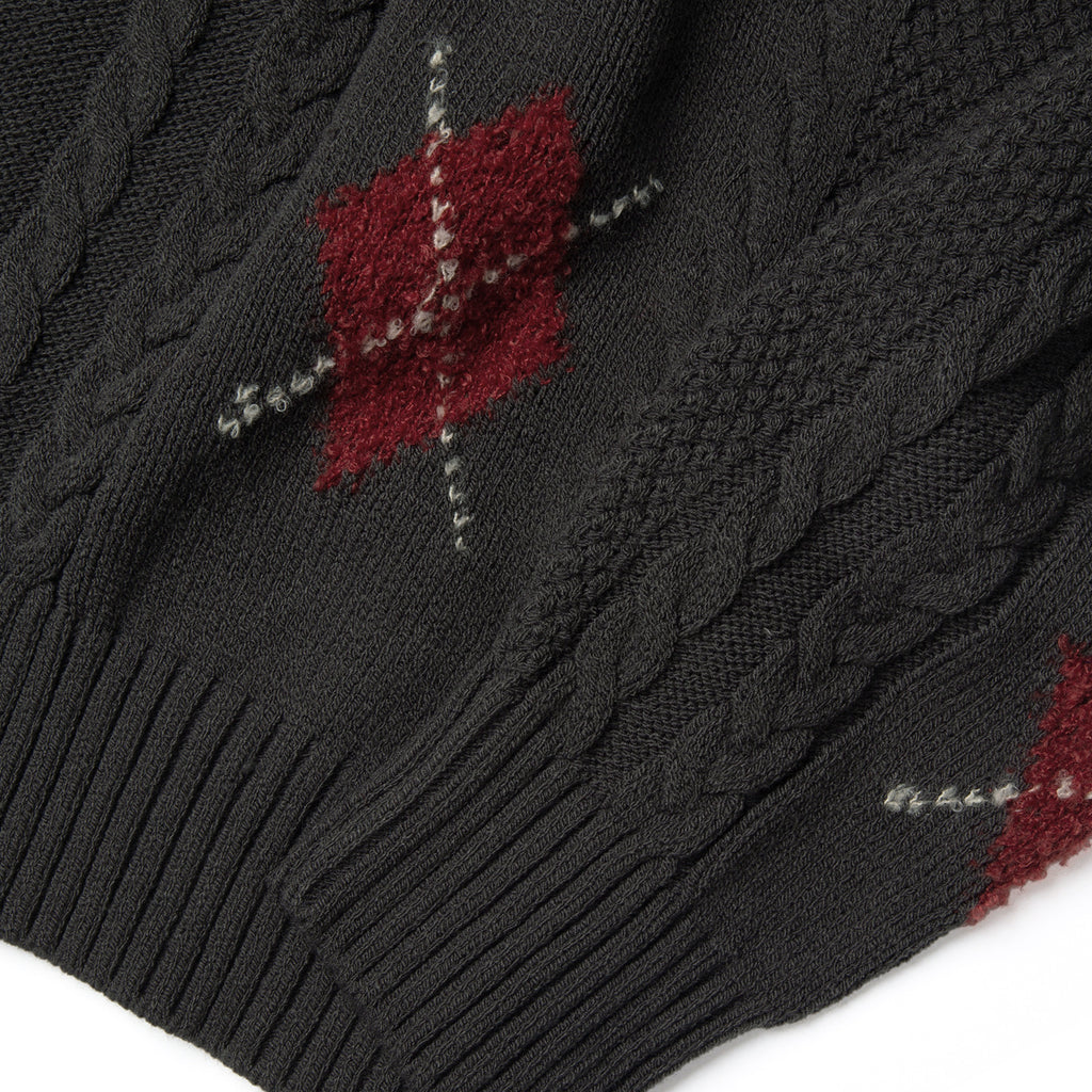 Argyle Knit Cardigan