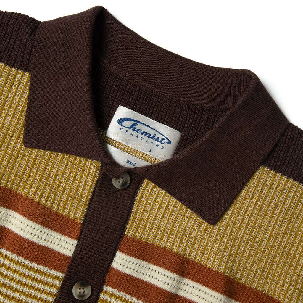 S1_BWN/YLW_KNITPOLO