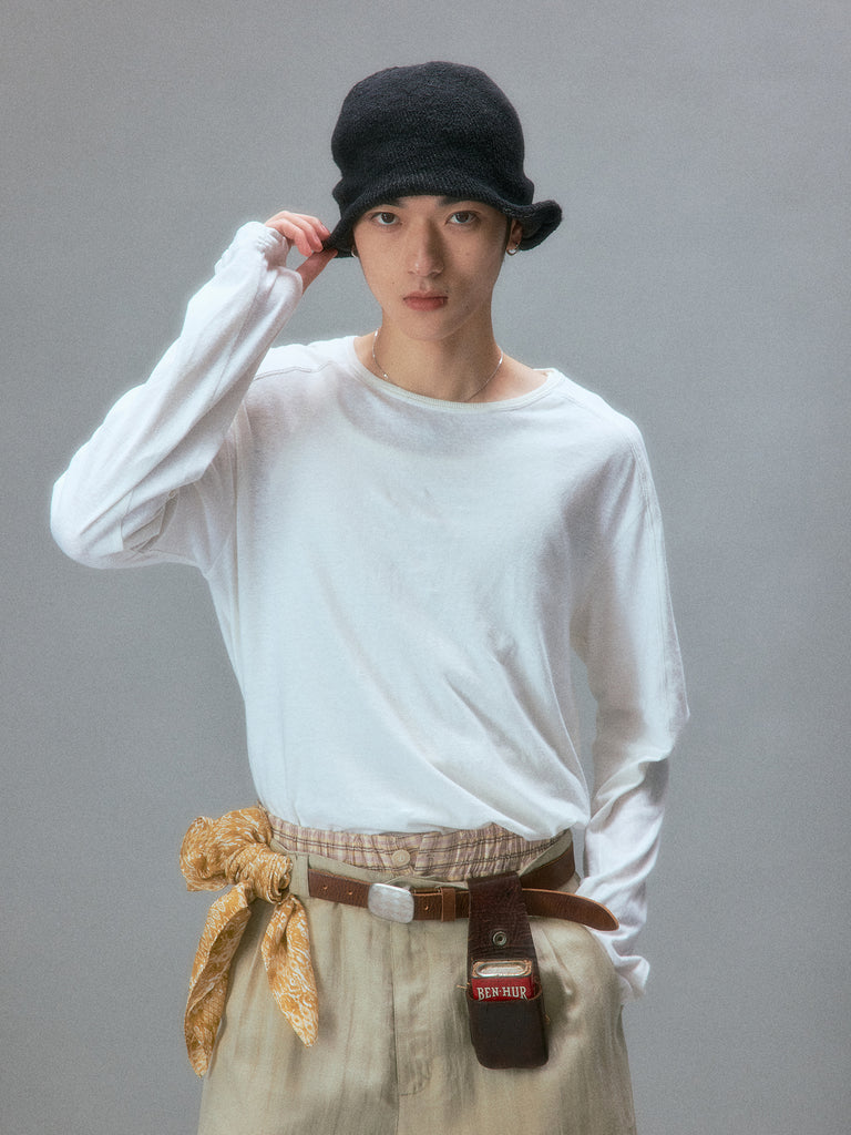Japanese Vintage Loom Slub Cotton Long-Sleeve T-Shirt
