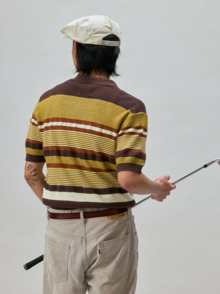 S1_BWN/YLW_KNITPOLO