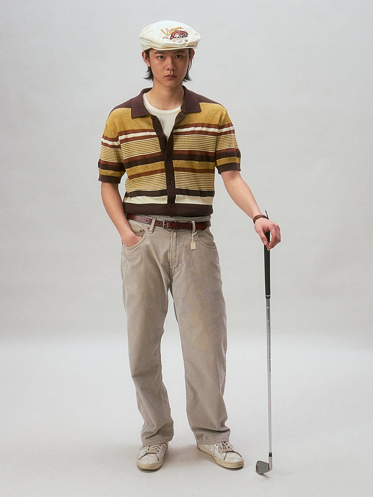 S1_BWN/YLW_KNITPOLO