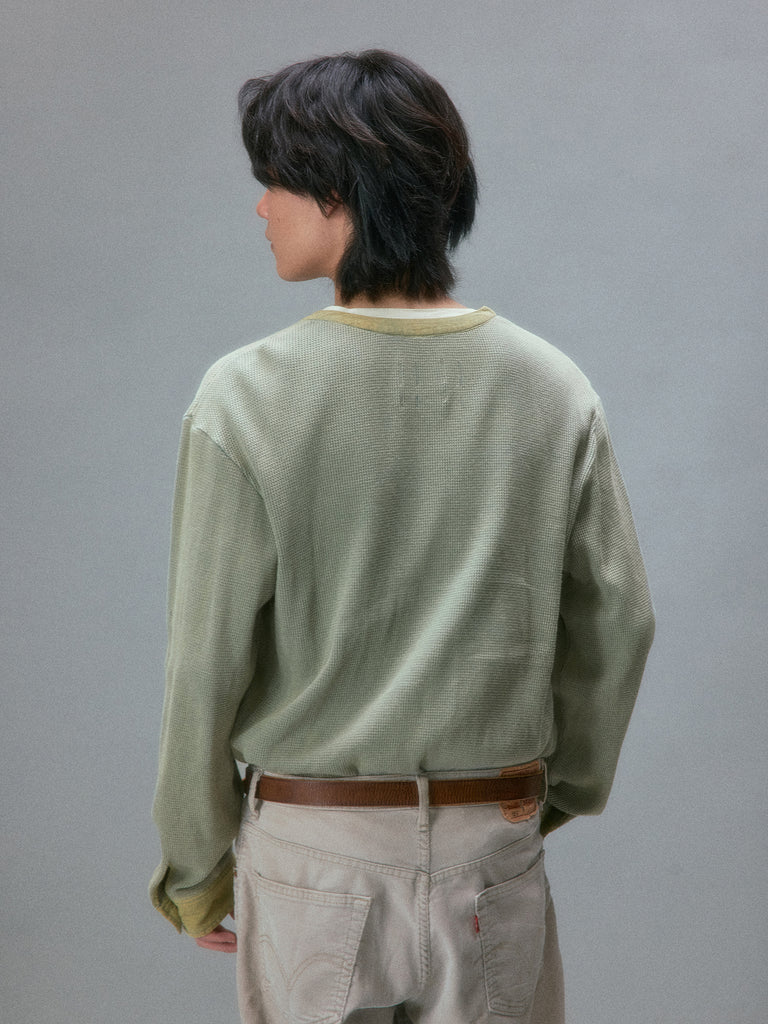 Vintage Long-Sleeve Henley T-Shirt