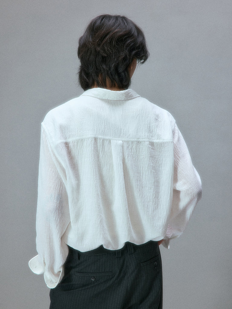 Yutaka Takenouchi's Summer Crinkle-Texture Shirt