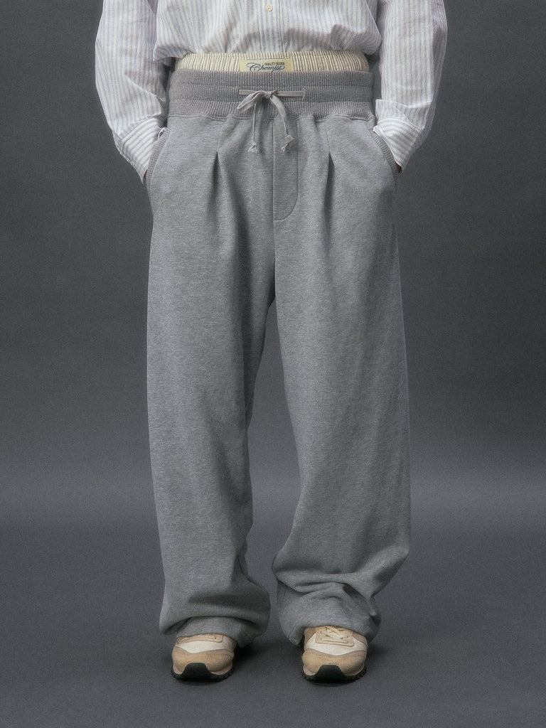 Basic Wide-Leg Straight Sweatpants