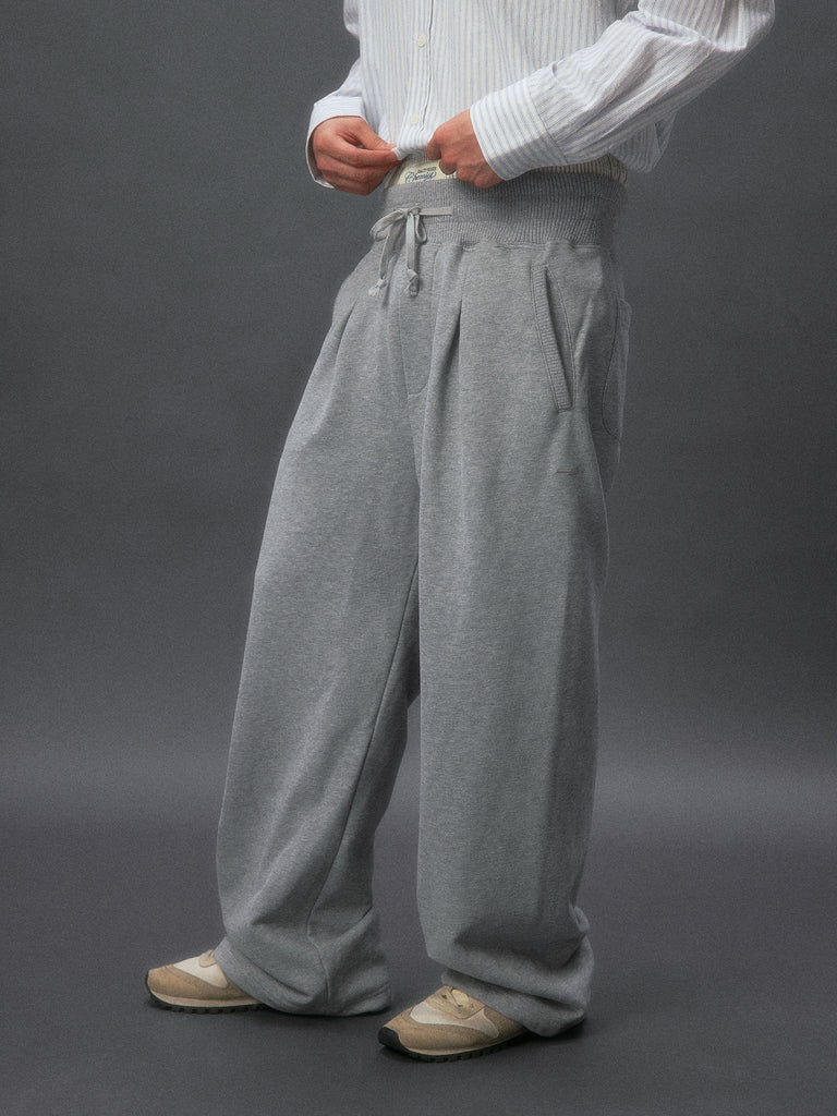 Basic Wide-Leg Straight Sweatpants