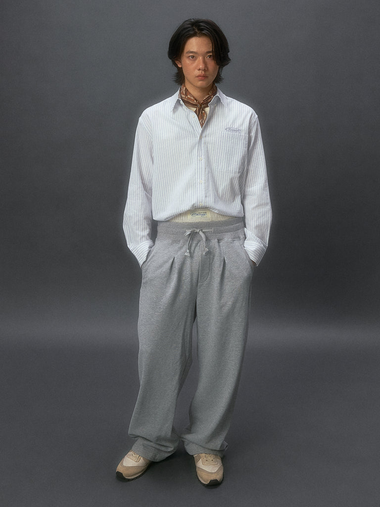 Basic Wide-Leg Straight Sweatpants