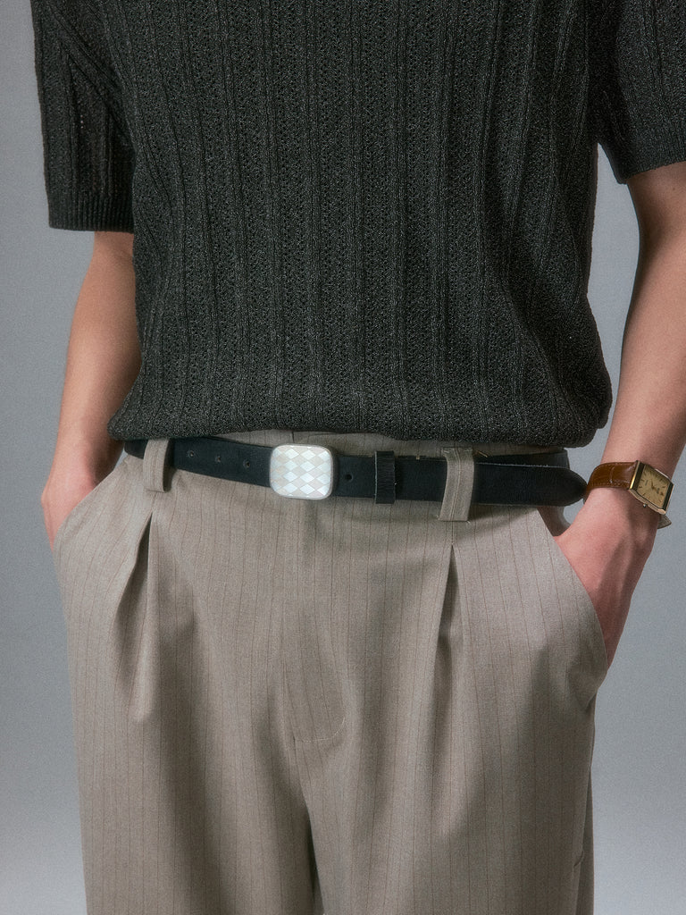 Pitt’s Vintage Striped Straight-Leg Trousers